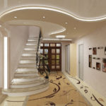 дизайн коридора с лестницей