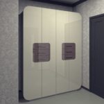 белый лаковый шкаф в коридоре